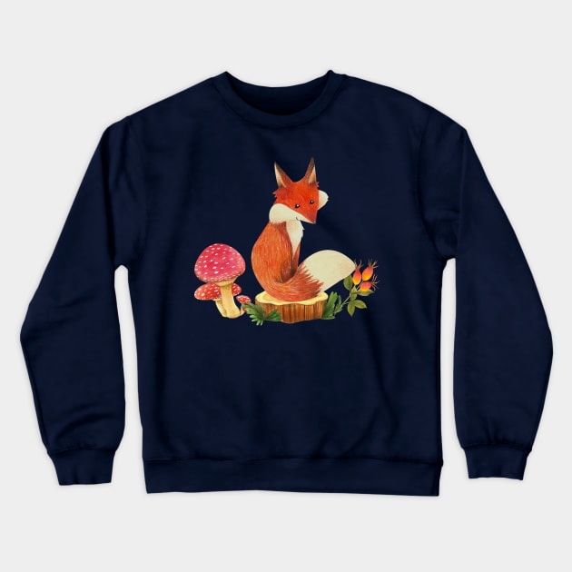 Cute Fox - Fox Lover Gift Crewneck Sweatshirt by ShopBuzz